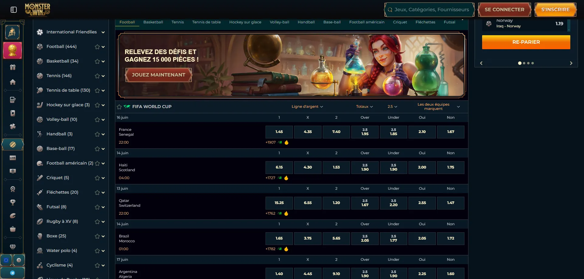 Sportsbook Realz Casino scommesse sportive calcio esports bet
